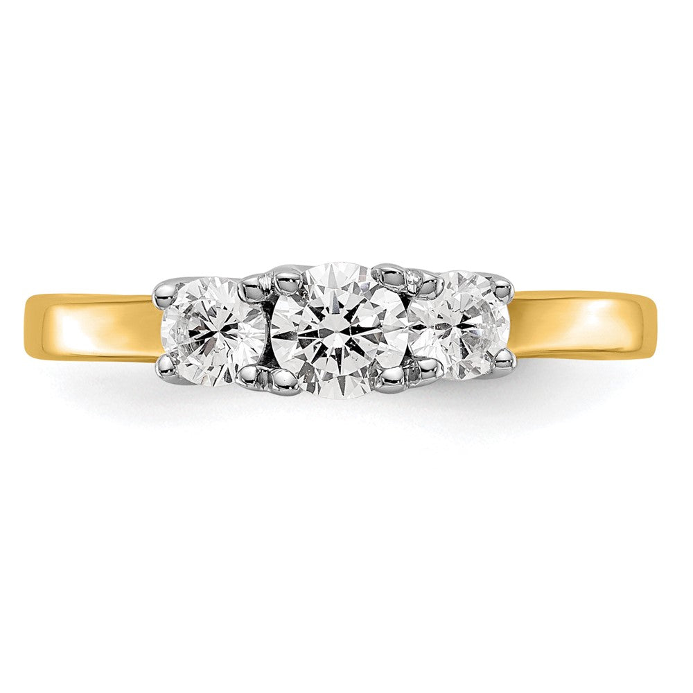 14K Two-Tone Lab Grown Diamond VS/SI FGH Complete Engagement Ring