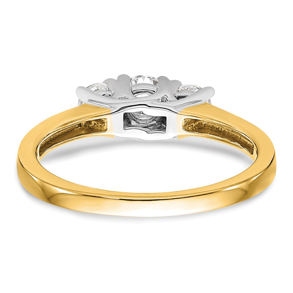 14K Two-Tone Lab Grown Diamond VS/SI FGH Complete Engagement Ring