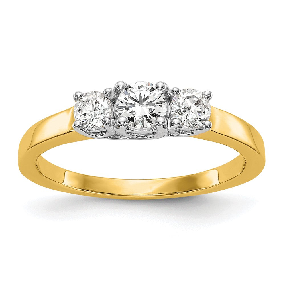 14K Two-Tone Lab Grown Diamond VS/SI FGH Complete Engagement Ring