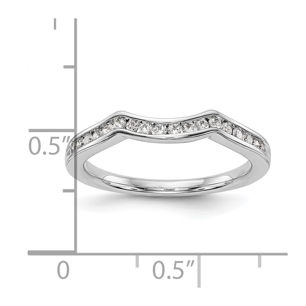 14K White Gold Lab Grown Diamond VS/SI FGH Wedding Band