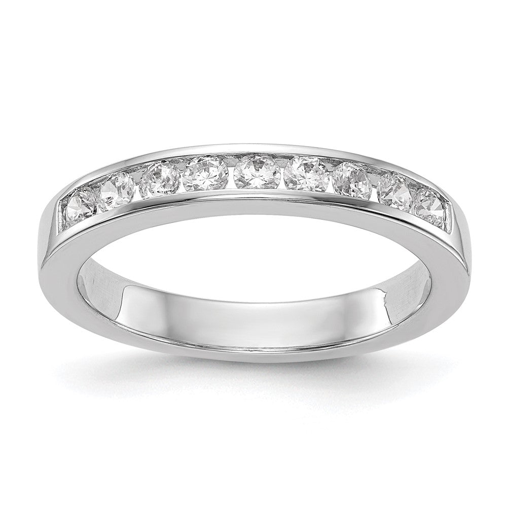 14K White Gold Lab Grown Diamond VS/SI FGH Wedding Band