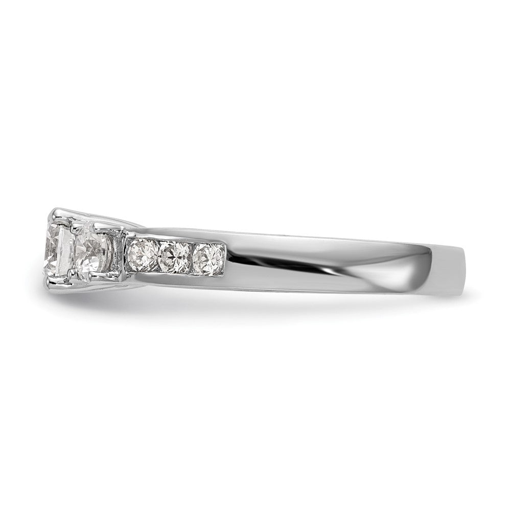 14K White Gold Lab Grown Diamond VS/SI FGH 3-Stone Comp Eng Ring