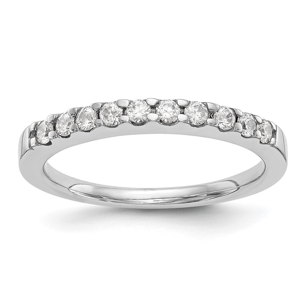 14K White Gold Lab Grown Diamond VS/SI FGH Wedding Band