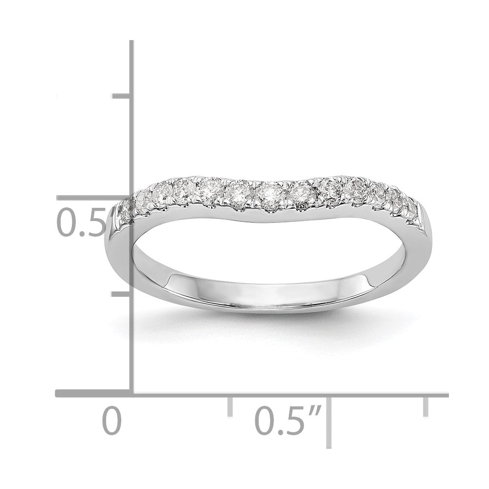 14K White Gold Lab Grown Diamond VS/SI FGH Wedding Band