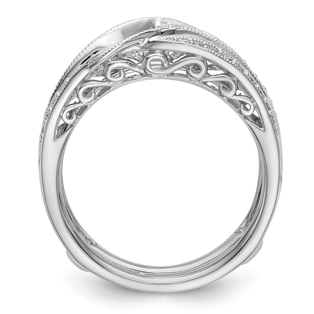 14K White Gold Lab Grown VS/SI FGH Dia Ring Guard