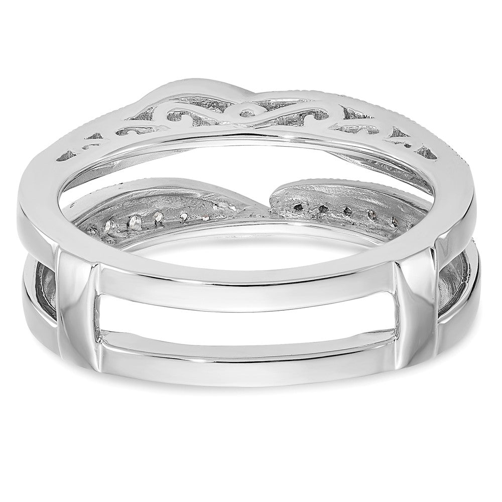 14K White Gold Lab Grown VS/SI FGH Dia Ring Guard