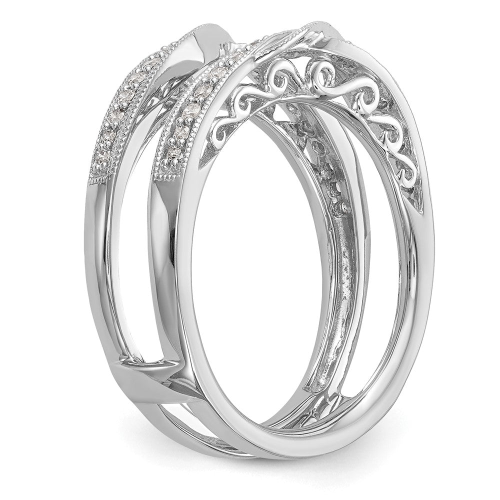 14K White Gold Lab Grown VS/SI FGH Dia Ring Guard