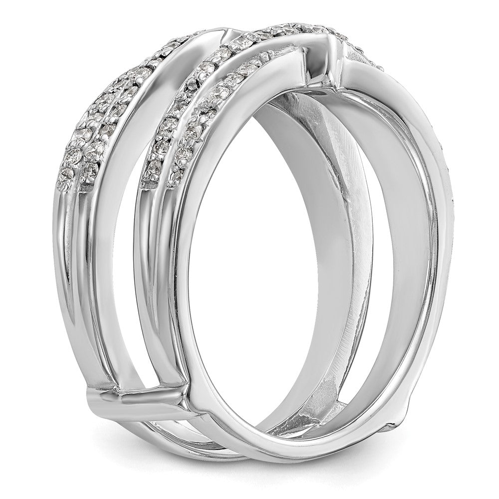 14K White Gold Lab Grown VS/SI FGH Dia Ring Guard