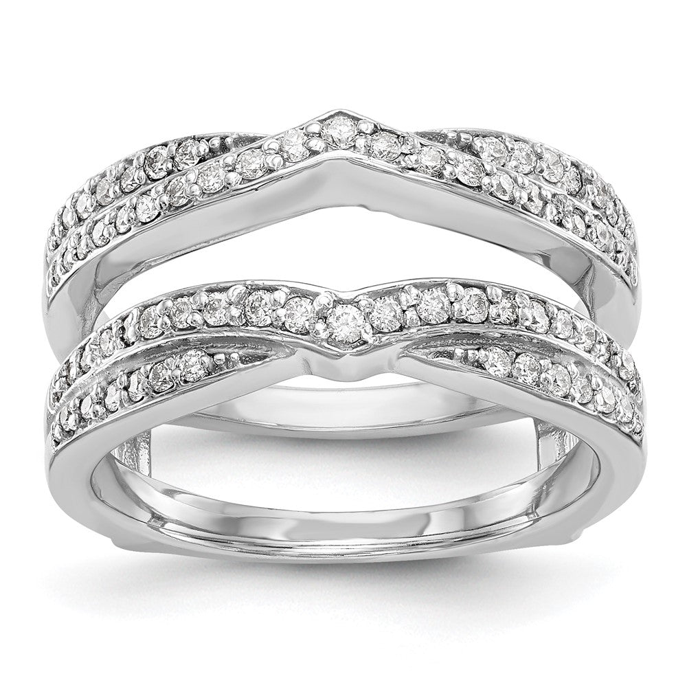 14K White Gold Lab Grown VS/SI FGH Dia Ring Guard