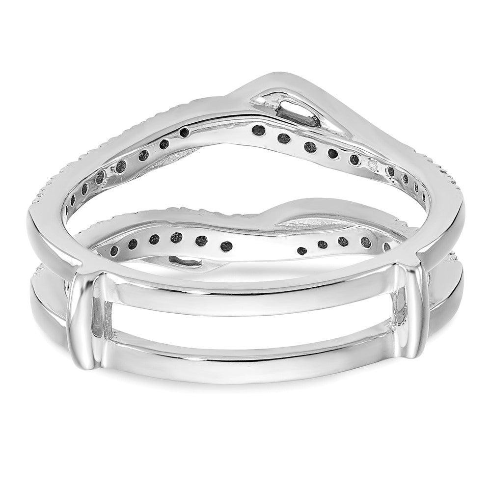 14K White Gold Lab Grown VS/SI FGH Dia Ring Guard