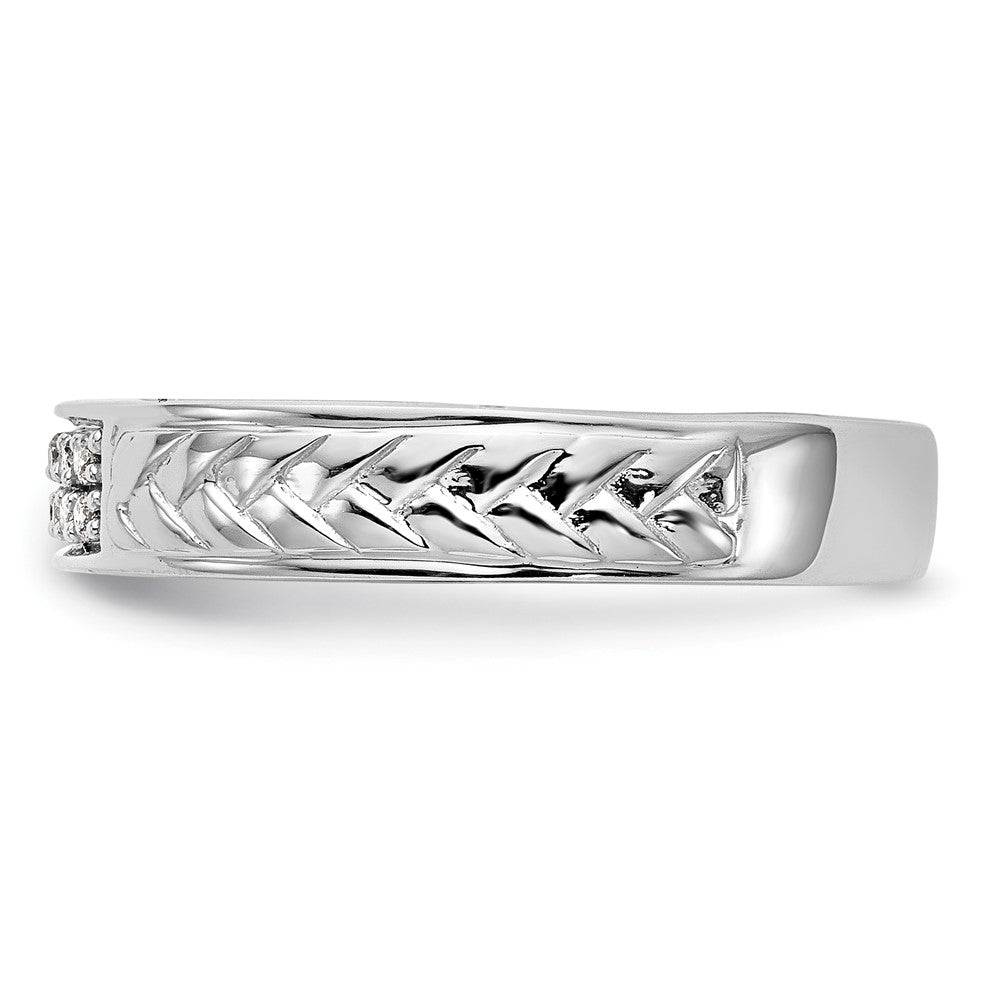 14K White Gold Lab Grown VS/SI FGH Dia Trio Ladies Wedding Band