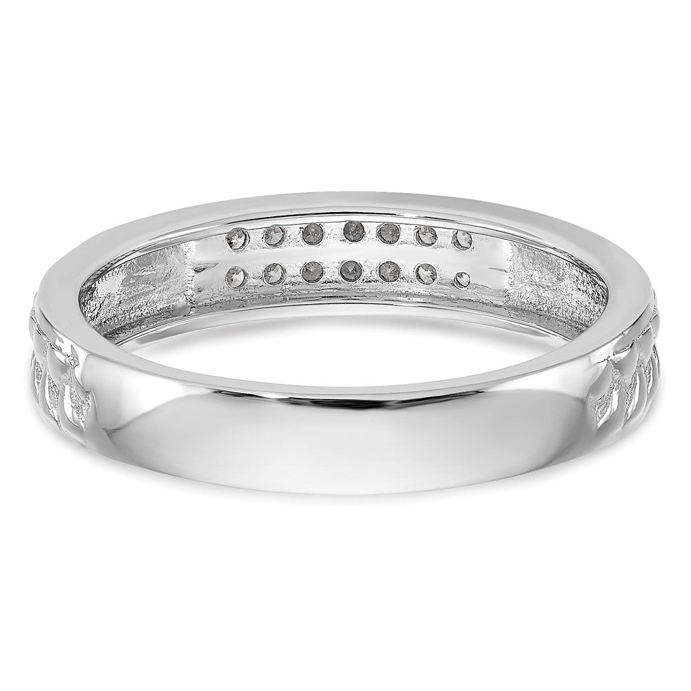 14K White Gold Lab Grown VS/SI FGH Dia Trio Ladies Wedding Band