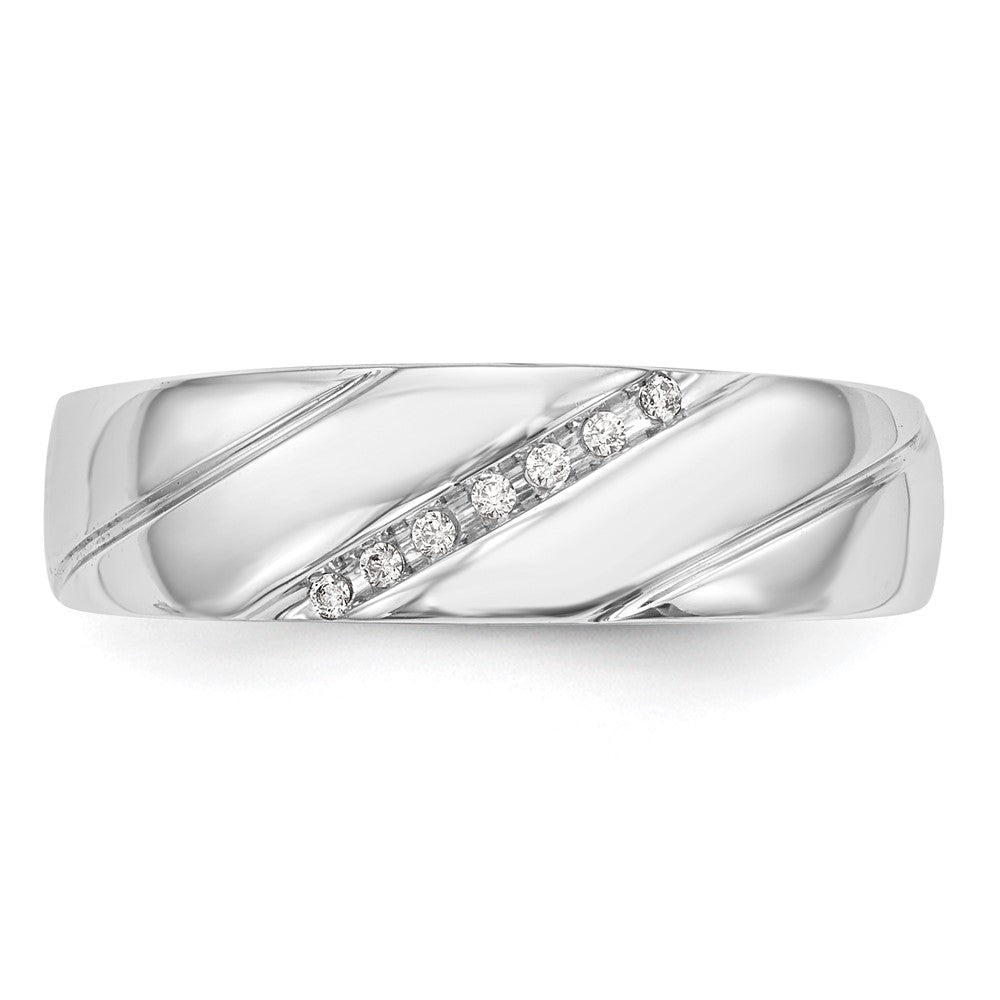 14K White Gold Lab Grown VS/SI FGH Dia Complete Trio Men's Wedding Band