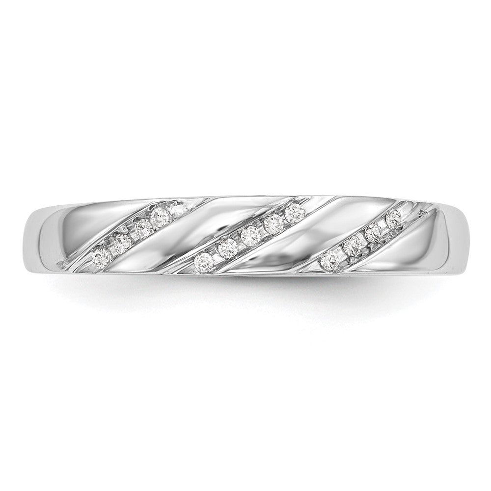 14K White Gold Lab Grown VS/SI FGH Dia Complete Trio Ladies Wedding Band