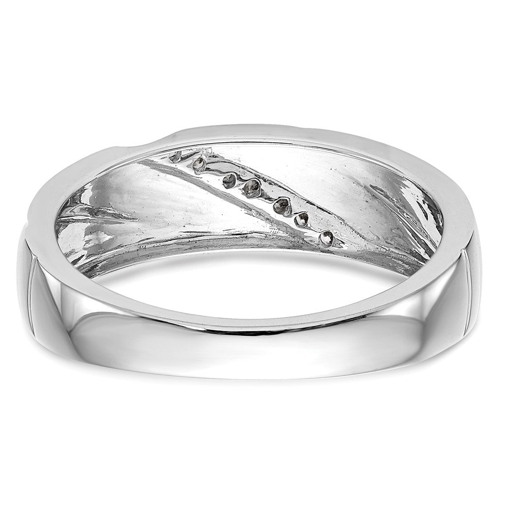 14K White Gold Lab Grown VS/SI FGH Dia Complete Trio Ladies Wedding Band