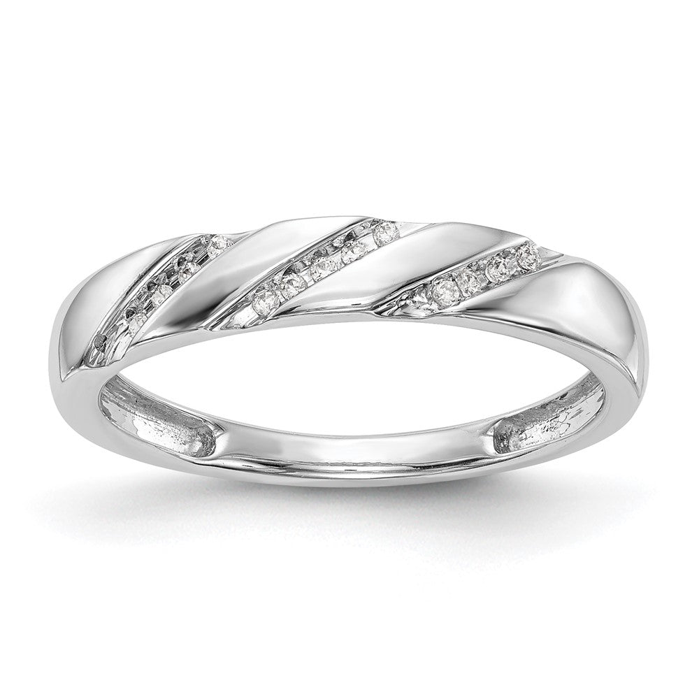 14K White Gold Lab Grown VS/SI FGH Dia Complete Trio Ladies Wedding Band