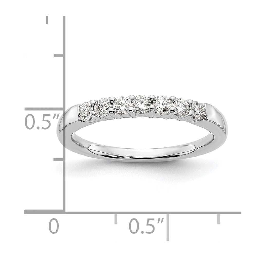 14K White Gold Lab Grown Diamond VS/SI FGH 7-Stone Band