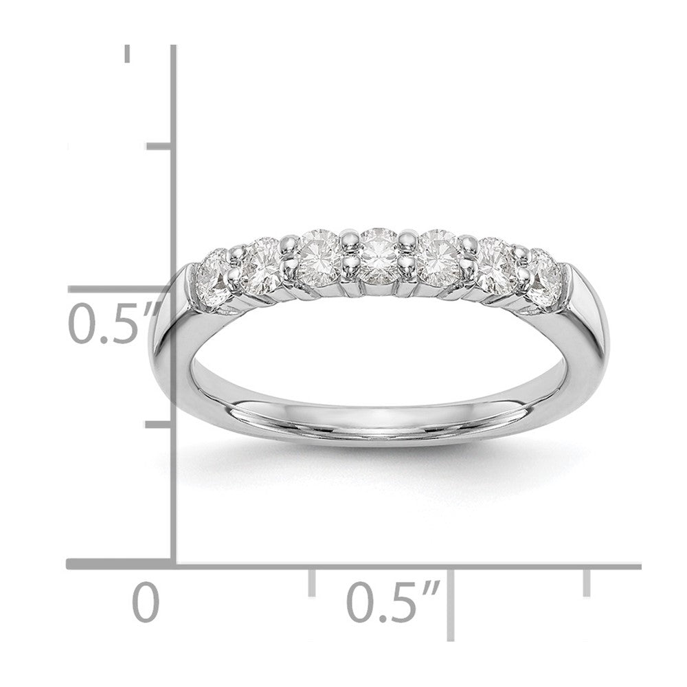 14K White Gold Lab Grown Diamond VS/SI FGH 7-Stone Band