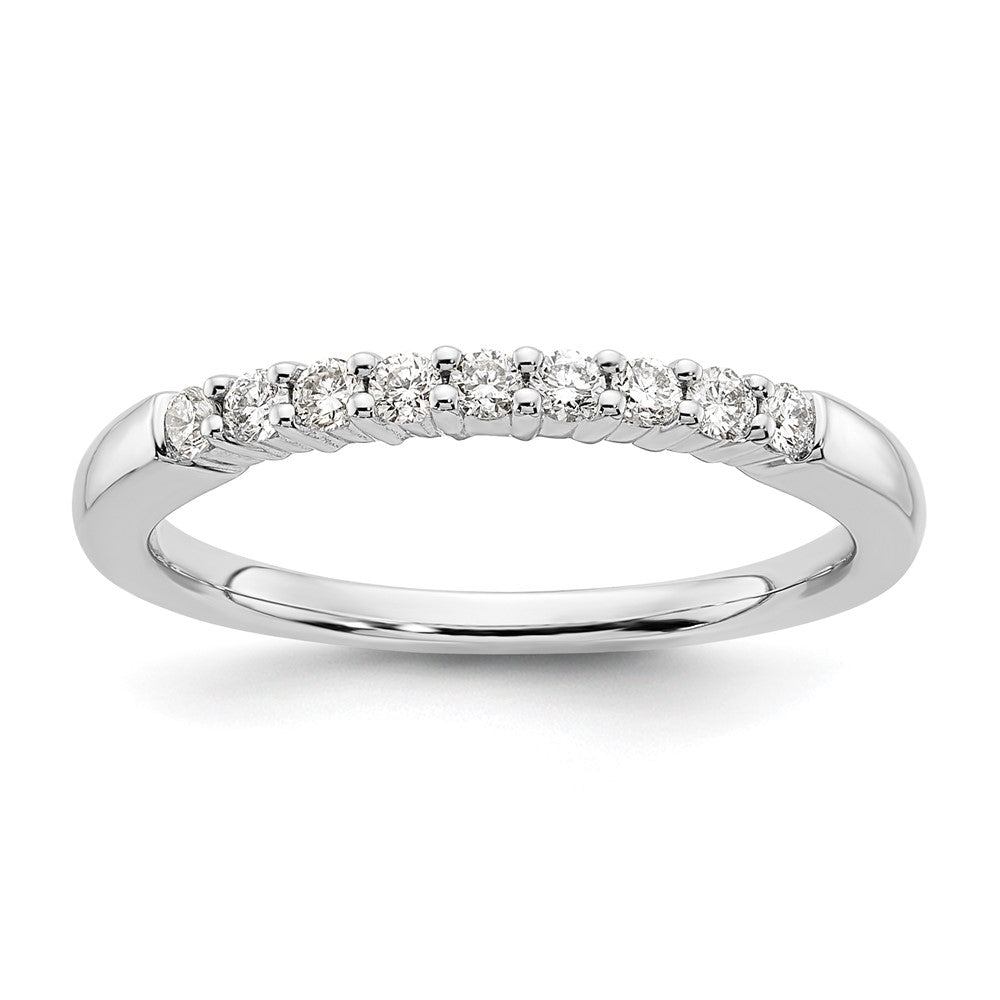 14K White Gold Lab Grown Diamond VS/SI FGH 9-Stone Band