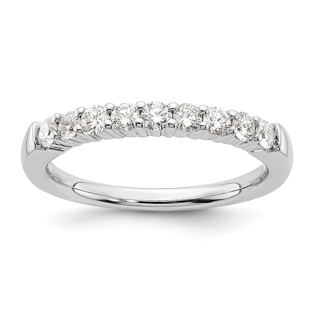 14K White Gold Lab Grown Diamond VS/SI FGH 9-Stone Band