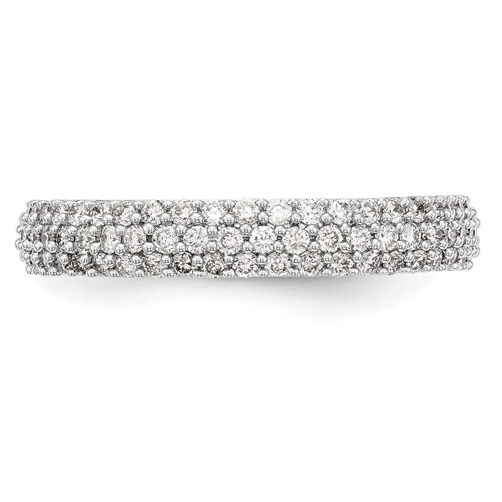 14K White Gold Lab Grown VS/SI FGH Dia Micro Pave Band