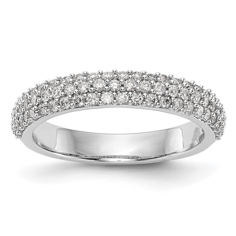 14K White Gold Lab Grown VS/SI FGH Dia Micro Pave Band