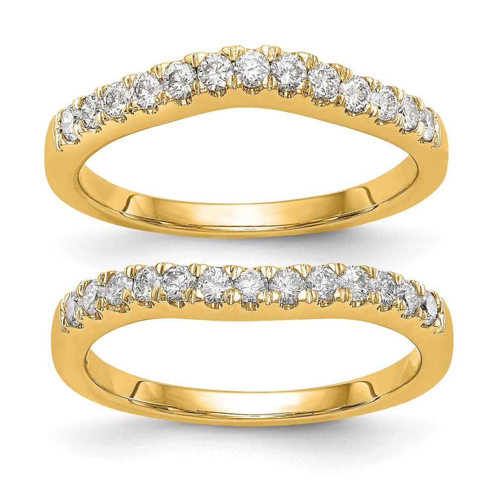 14K Lab Grown Diamond VS/SI FGH  Set of 2 Bands