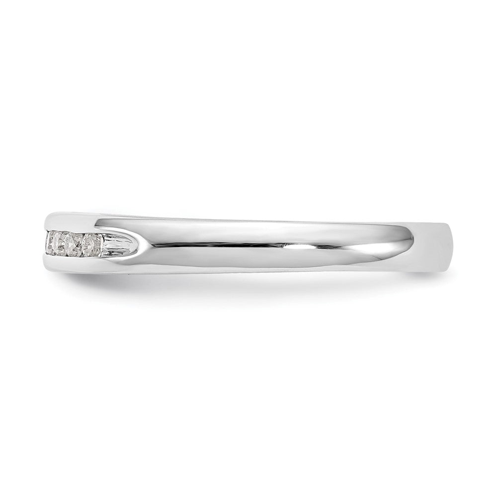 14K White Gold Lab Grown VS/SI FGH Dia 9-Stone Channel Band