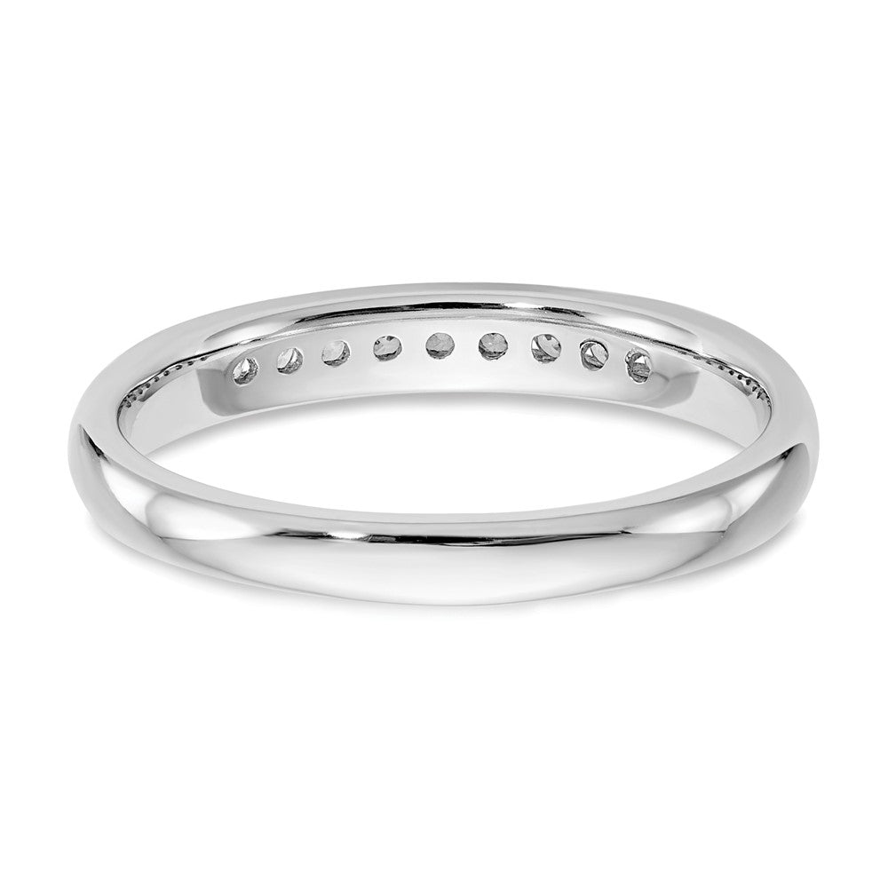 14K White Gold Lab Grown VS/SI FGH Dia 9-Stone Channel Band