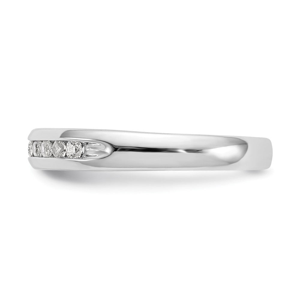 14K White Gold Lab Grown VS/SI FGH Dia 9-Stone Channel Band