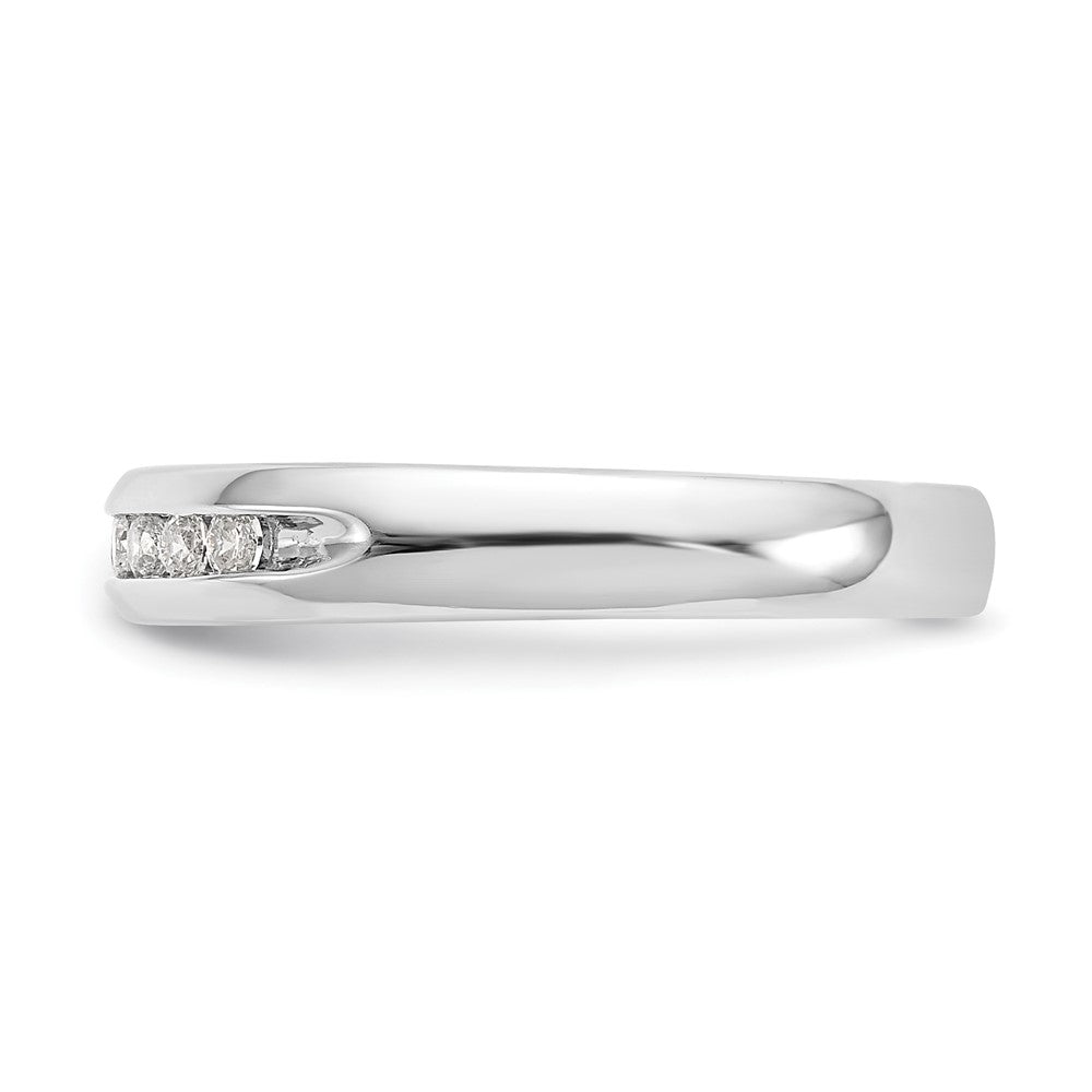 14K White Gold Lab Grown VS/SI FGH Dia 9-Stone Channel Band