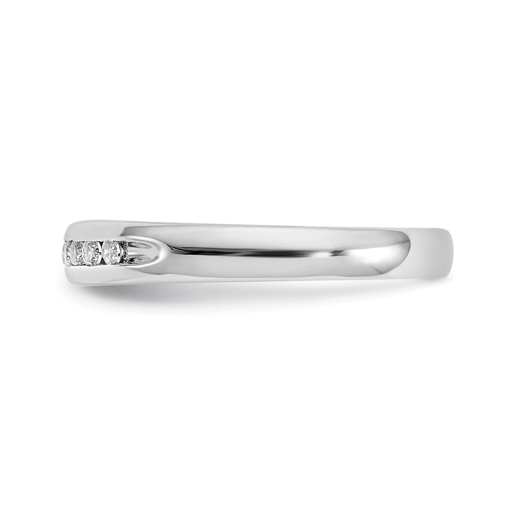 14K White Gold Lab Grown VS/SI FGH Dia 11-Stone Channel Band