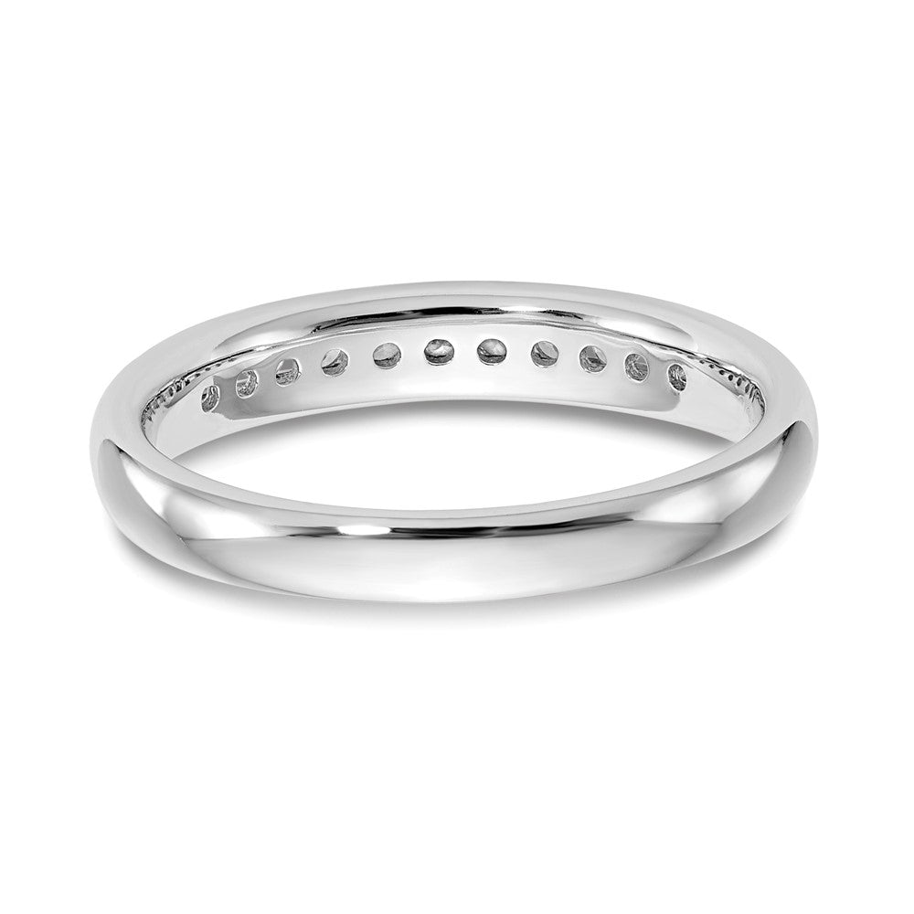 14K White Gold Lab Grown VS/SI FGH Dia 11-Stone Channel Band