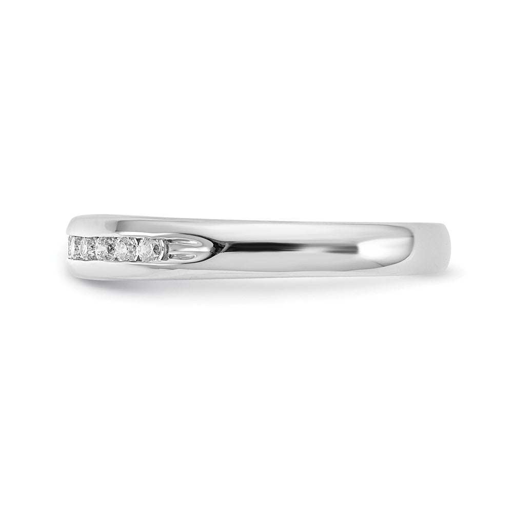 14K White Gold Lab Grown VS/SI FGH Dia 11-Stone Channel Band