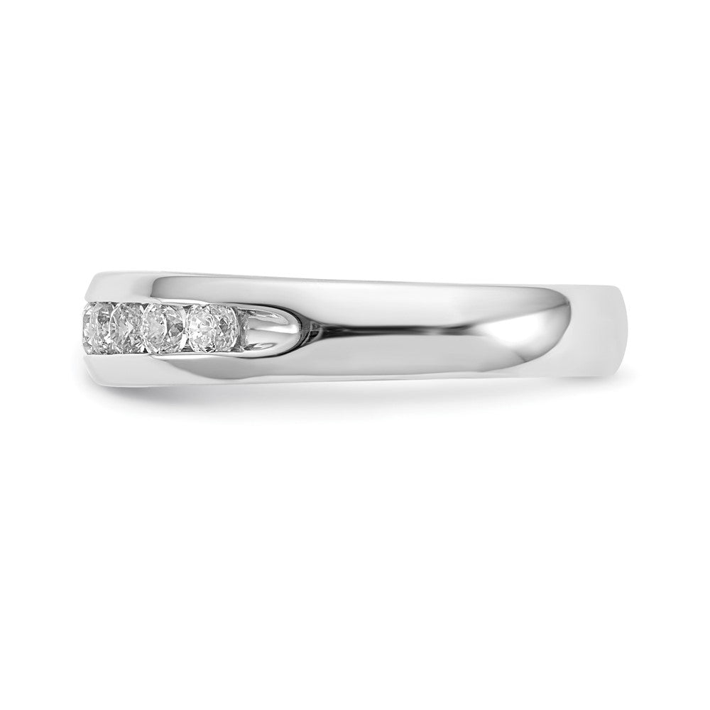 14K White Gold Lab Grown VS/SI FGH Dia 11-Stone Channel Band