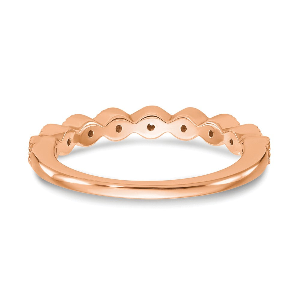 14K Rose Gold Lab Grown VS/SI FGH Dia Band