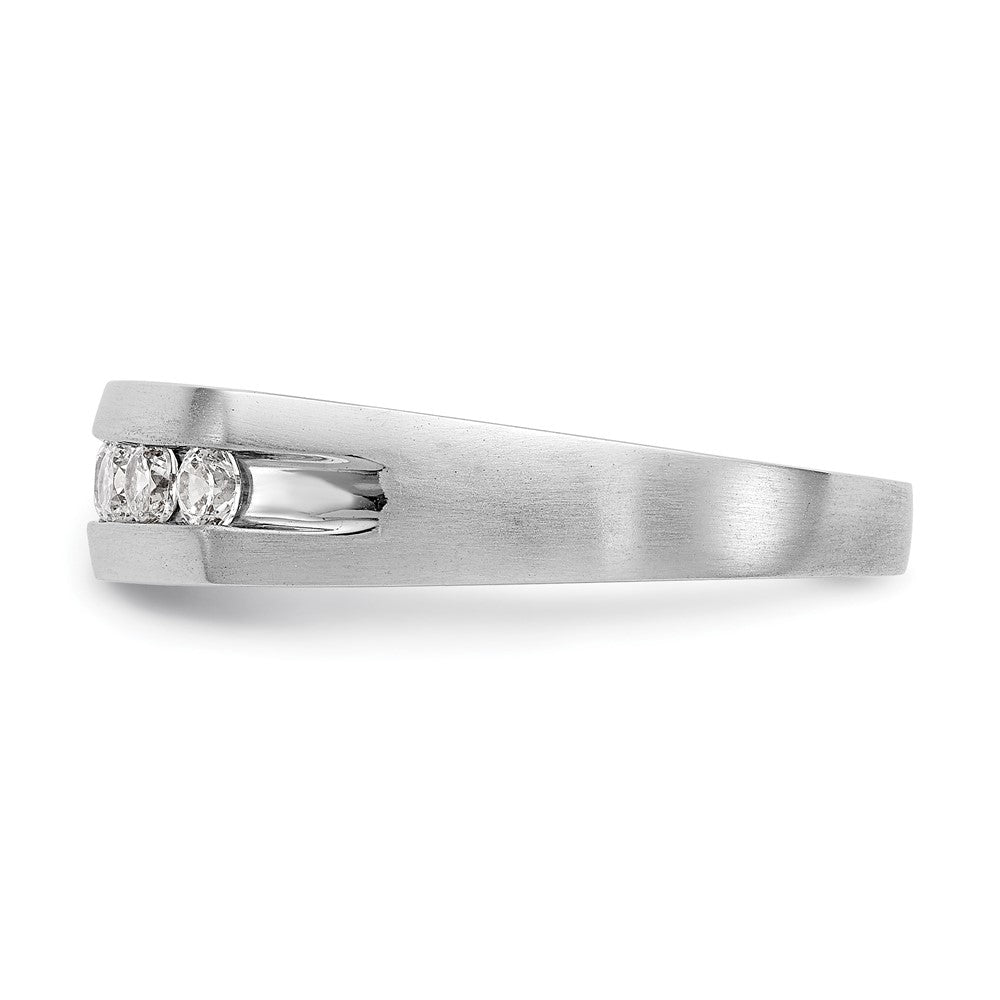 14K White Gold Lab Grown Diamond VS/SI FGH Men's Band