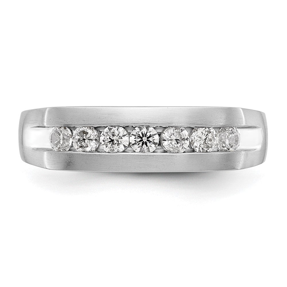 14K White Gold Lab Grown Diamond VS/SI FGH Men's Band