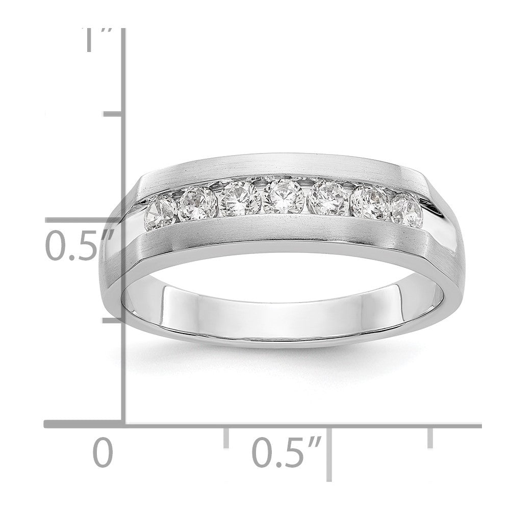 14K White Gold Lab Grown Diamond VS/SI FGH Men's Band