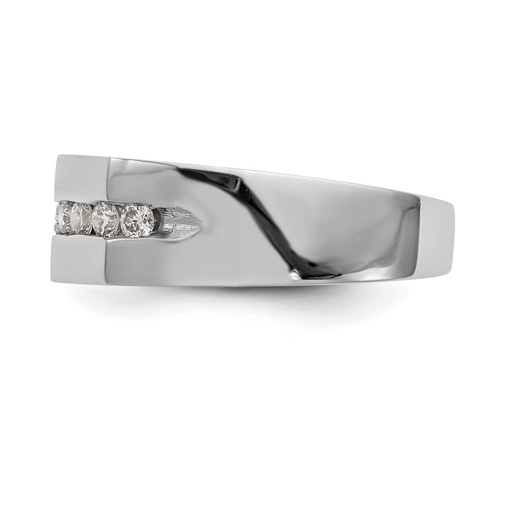 14K White Gold Lab Grown Diamond VS/SI FGH Men's Band