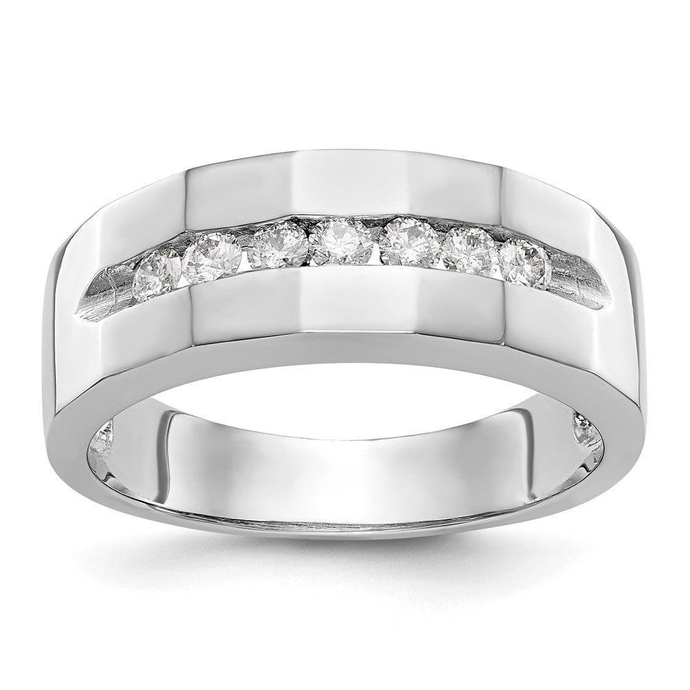 14K White Gold Lab Grown Diamond VS/SI FGH Men's Band