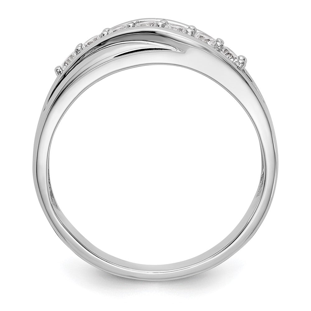 14K White Gold Lab Grown Diamond VS/SI FGH Men's Band