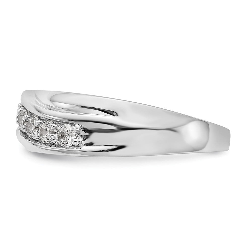 14K White Gold Lab Grown Diamond VS/SI FGH Men's Band