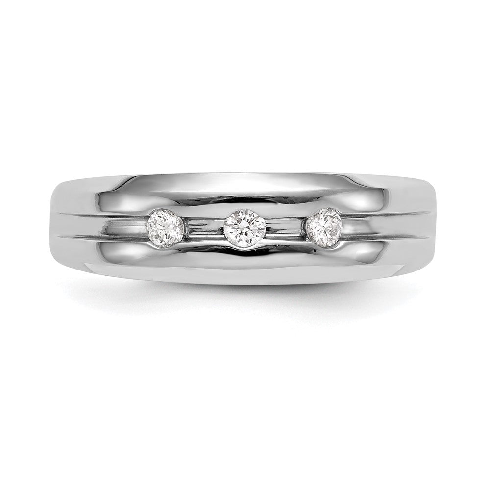 14K White Gold Lab Grown Diamond VS/SI FGH Men's Band