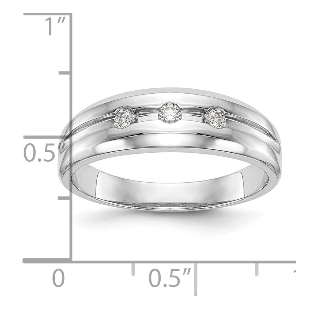 14K White Gold Lab Grown Diamond VS/SI FGH Men's Band