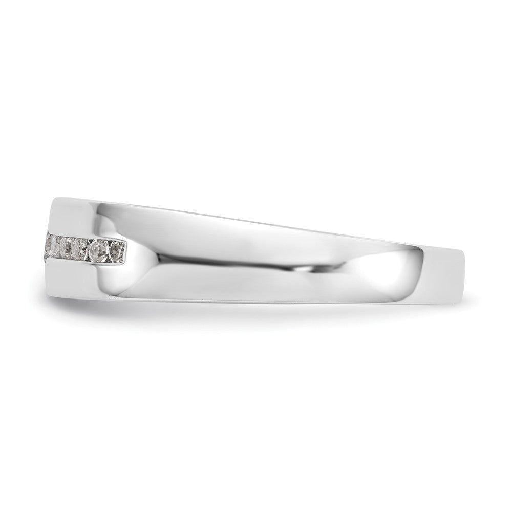 14K White Gold Lab Grown Diamond VS/SI FGH Men's Band