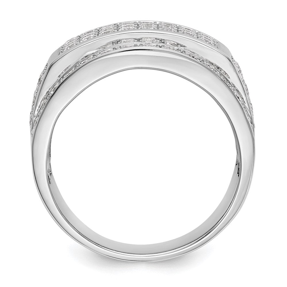 10K White Gold Lab Grown Diamond VS/SI FGH Men's Band