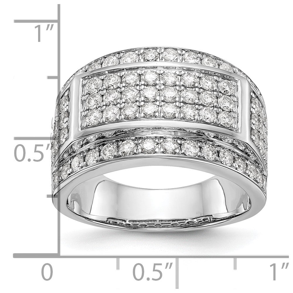 10K White Gold Lab Grown Diamond VS/SI FGH Men's Band