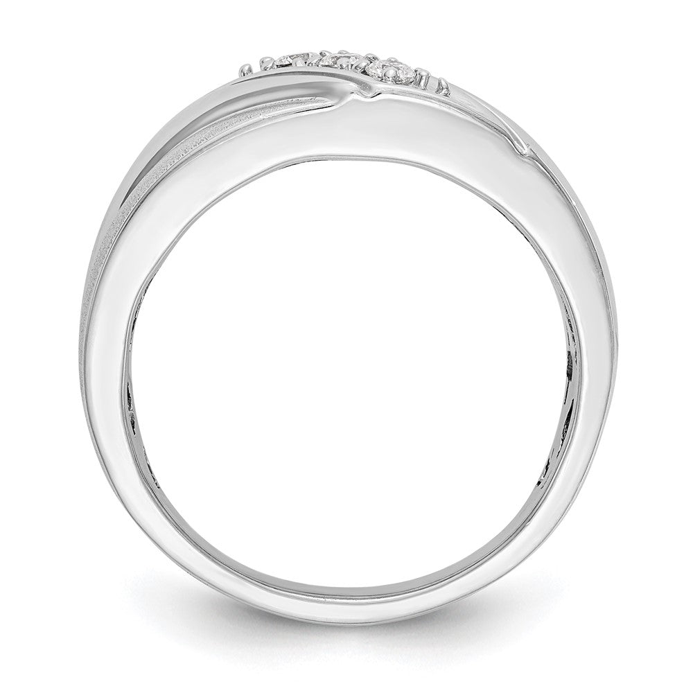 14K White Gold Lab Grown Diamond VS/SI FGH Men's Band