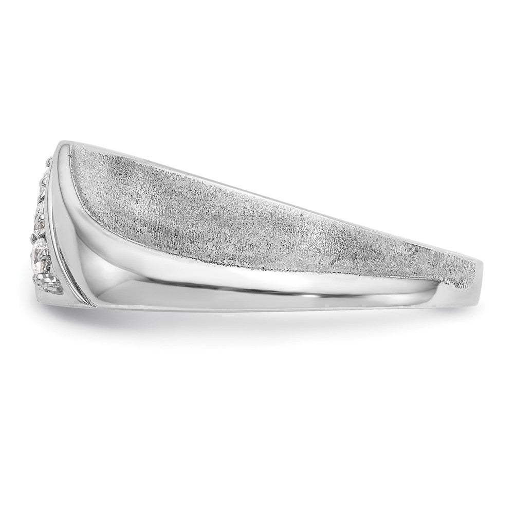 14K White Gold Lab Grown Diamond VS/SI FGH Men's Band